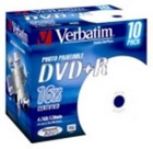 DVD+R Verbatim Printable 10 stuks (16 speed)