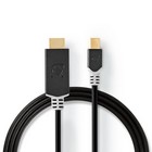 Displayport mini 1.4 -> HDMI kabel 2,0 m verguld