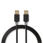 USB kabel A/A 2 meter verguld